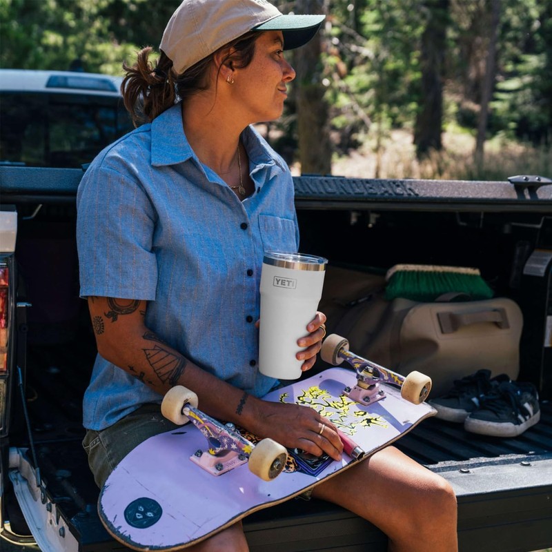 YETI Rambler Cup, Vacuum Insulated Stainless Steel Stackable Cup with