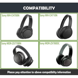 HTINDUSTRY Replacement Earpads Cushion Compatible with Sony WH-CH710N, WH-CH700N,MDR-ZX770BN, ZX780DC Headphones Ear Pads with Breathable Fabric/High Density Foam