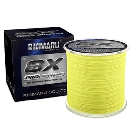 RIKIMARU Braid Pro 8X (Lemon Yellow, 15LB(0.16mm)-300Yds)