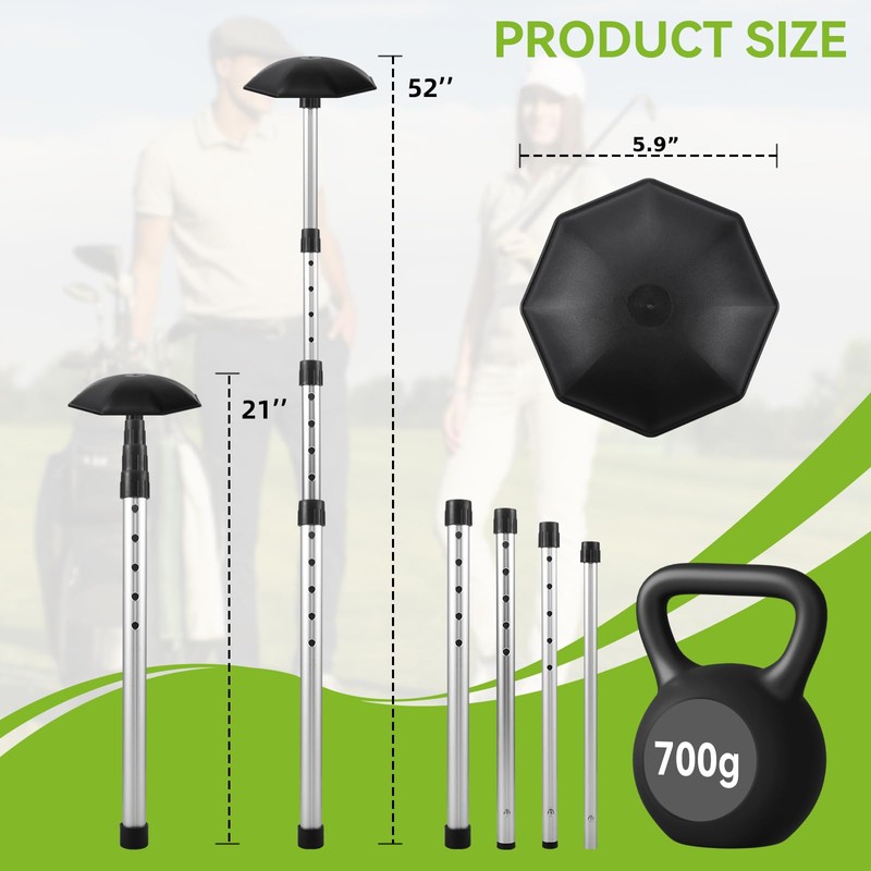 MIKOSI Golf Travel Bag Support Pole - Adjustable Aluminum Stiff