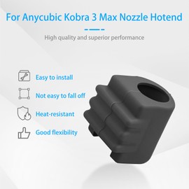 9 Pack Kobra 3 max Silicone Socks for Anycubic Kobra 3 Max/Combo 3D Printer Hotend Extruder - Durable Silicone Sleeve Cover for Heat Insulation, Burn Protection & Clean Heating Block