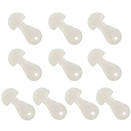 10x Removable Shopping Trolley Coin Token Key Unlocker Woolworths Coles (White)