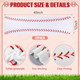 12 Pack Baseball Cooling Towels, Baseball Ice Towels for Neck, 40"x12" Breathable Chilly Towel with Plastic Container, 2 Style Microfiber Sport Towel for Players Team Gift Sport Party Favors