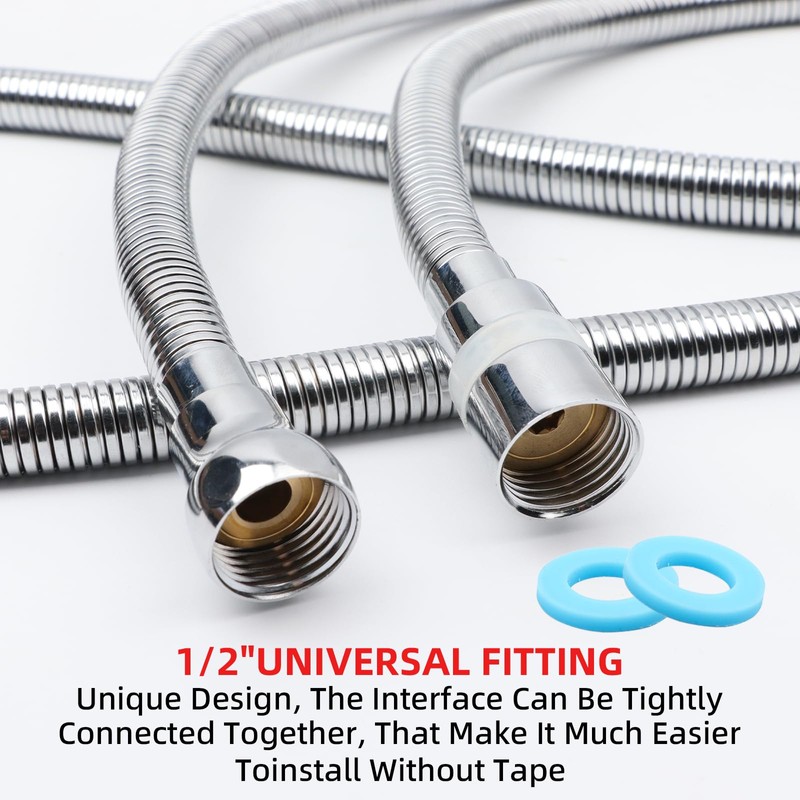 LEEGAWU Shower Hose, 79 Inches Extra Long Stainless Steel Handheld