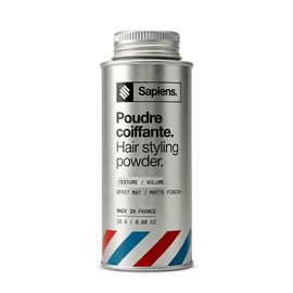 Sapiens Volume Powder Hair Men 25 g - Instant Styling - Matte Finish - Natural Formula 100/100 Yuka - Made in France - Recommended by Hairdressers - Styling Powder