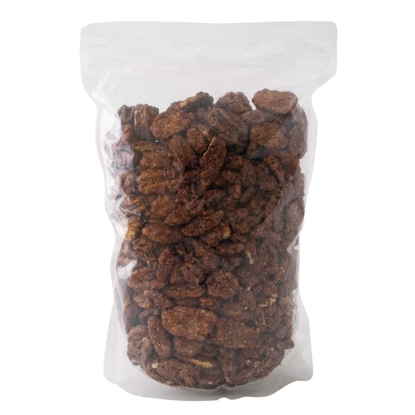 Gourmet Cinnamon Roasted Pecans 24 oz (1.50 lb) Bag: Addictive Snack/Treat to Satisfy Your Sweet Tooth | Artisan Hand-Roasted Nuts Fresh to Order by Pop’N Nuts (24 Ounce)