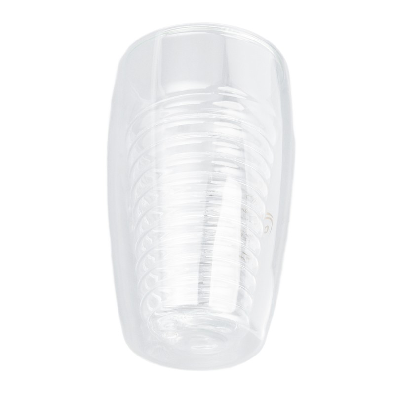 Double Wall Glass Coffee Cup 320ml High Temperature Resistance Clear