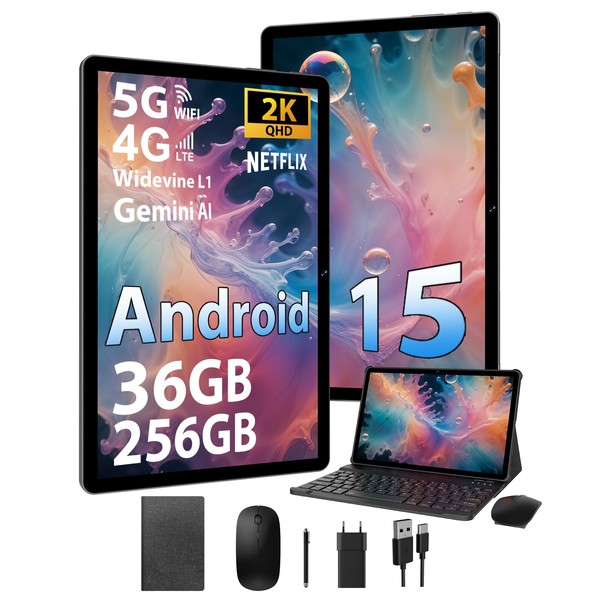DEEMWOLF Android 15 Tablet 11 Inch With sim Card Slot,Gaming/Office