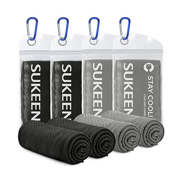 Sukeen Sukeen Cooling Towel, Cooling Towels 4 pack, Stay Cool