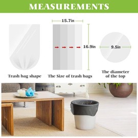 1.2 Gallon 80 Counts Small Trash Bags Garbage Bags, Bathroom Trash Can Bin Liners, Small Plastic Bags for home office kitchen, fit 5-6 Liter, 0.8-1.6 and 1-1.5 Gal, Black