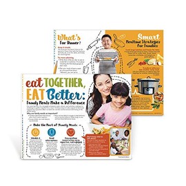 Family Meals Educational Handout Tearpad | Eat Together, Eat Better Family Meals Handouts | 8 1/2" x 11", 50 Sheets, 2-Sided Tearpad