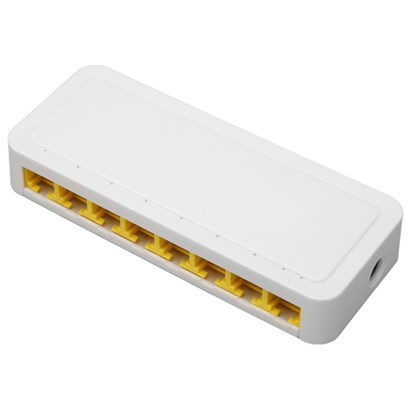 Gigabit Ethernet Switch 8 RJ45 Port Plug and Play Quiet