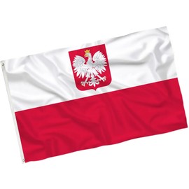 Polish Flag Vivid Colors Double Stitched and 2 Brass Grommets 3x5 FT Poland Flags Banner