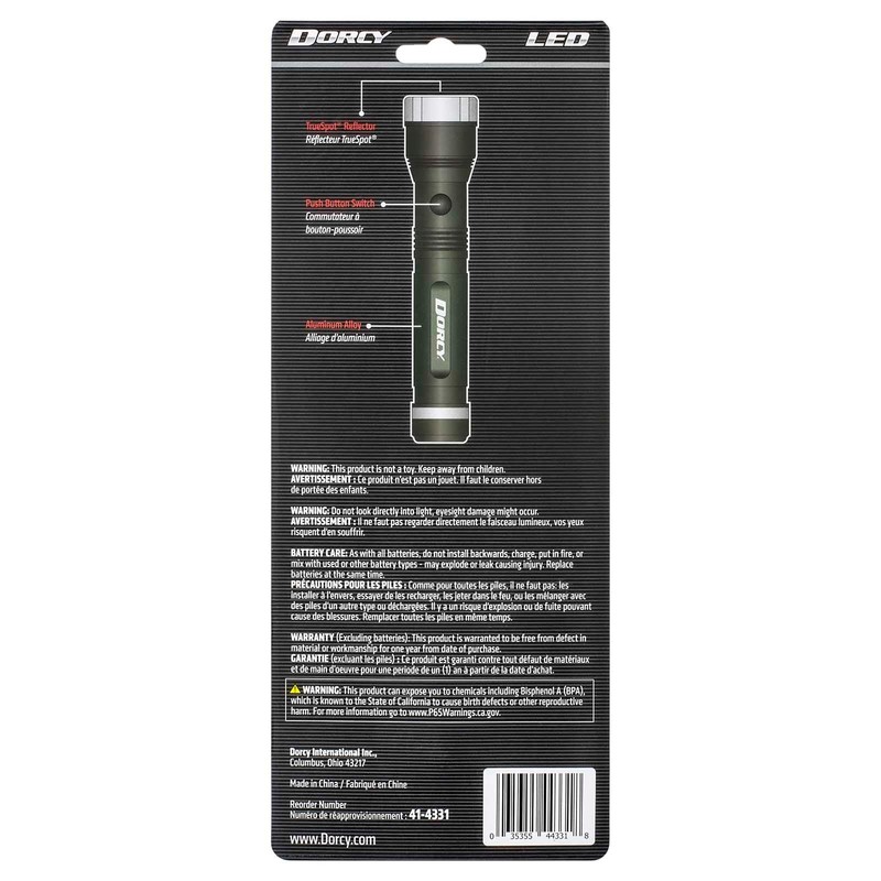 Dorcy 425-Lumen Ultra HD Series Flashlight, Aluminum, Black (41-4331)