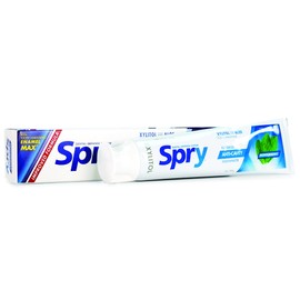 Spry Xylitol Toothpaste 5oz, Fluoride Toothpaste Adult and Kids, Teeth Whitening Toothpaste with Xylitol, Natural Breath Freshening, Mouth Moisturizing Ingredients, Peppermint (Pack of 1) | Spry