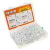 HUAREW 4 Sizes 400 Pcs White Plastic Steel Nail Cable