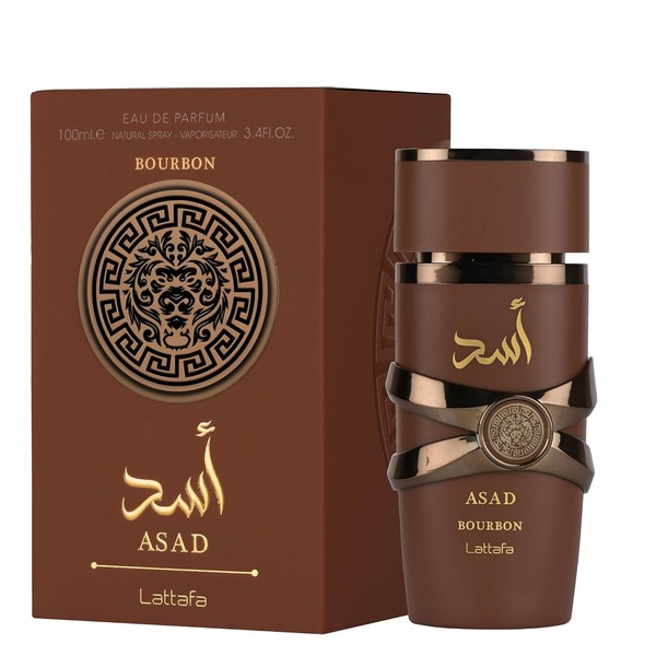 Lattafa Asad Bourbon for Unisex Eau de Parfum Spray, 3.4