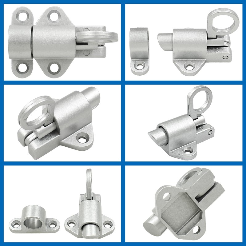 Bivethoi 2Pcs Self-Closing Latches, Resilient Bolt Latch Spring Door Lock,