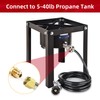 12FT QCC1 Low Pressure Propane Regulator with Hose, Universal Propane