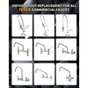 Commercial Sink Sprayer Valve with Hose: iVIGA 45" Flexible Stainless