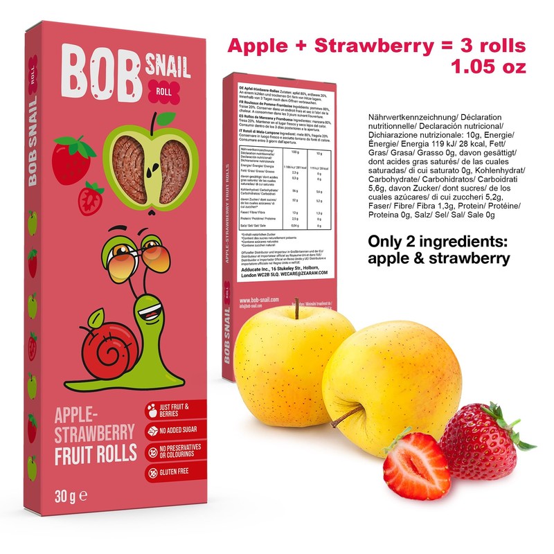 Bob Snail BOB SNAIL Healthy Snacks Variety Pack C 30