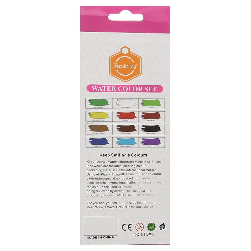 Maayergy Set di 12 tubetti per acquerelli, 6 mm, HS-88_7706W
