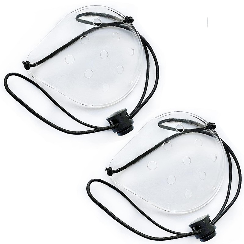 Breathable, Transparent Plastic Eye Shield with Elastic Rope for Eye
