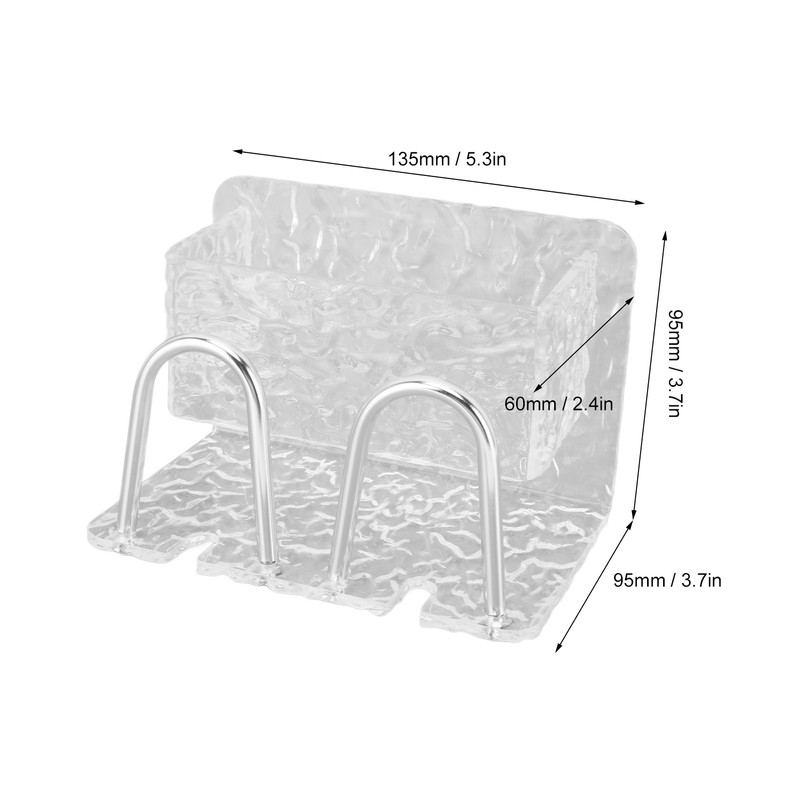 Water Ripple Toothbrush Holder Acrylic Punch Free Wall Mount Toothbrush