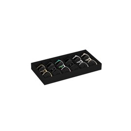 Ausalivan Sunglass Organizer Tray,Eyeglass Storage for Multiple Glasses,Jewelry and Sunglasses Drawer Organizer (Black 1)