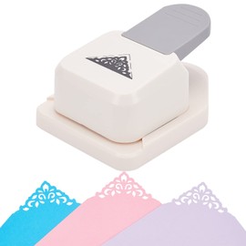 FINGERINSPIRE Green Paper Corner Punch 13.4x9.8x6.5cm Triangle Shape Flower Pattern Success Tools Corner Punch Paper Cutter Scrapbooking Supplies Punch for Crafts Card Making