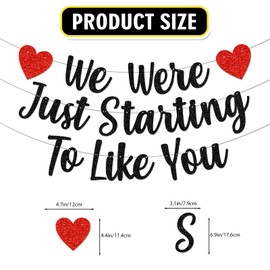 Glitter Goodbye Banner We Were Just Starting To Like You Banner Later Traitor Party Decorations Good Luck Decorations Farewell Party Decorations