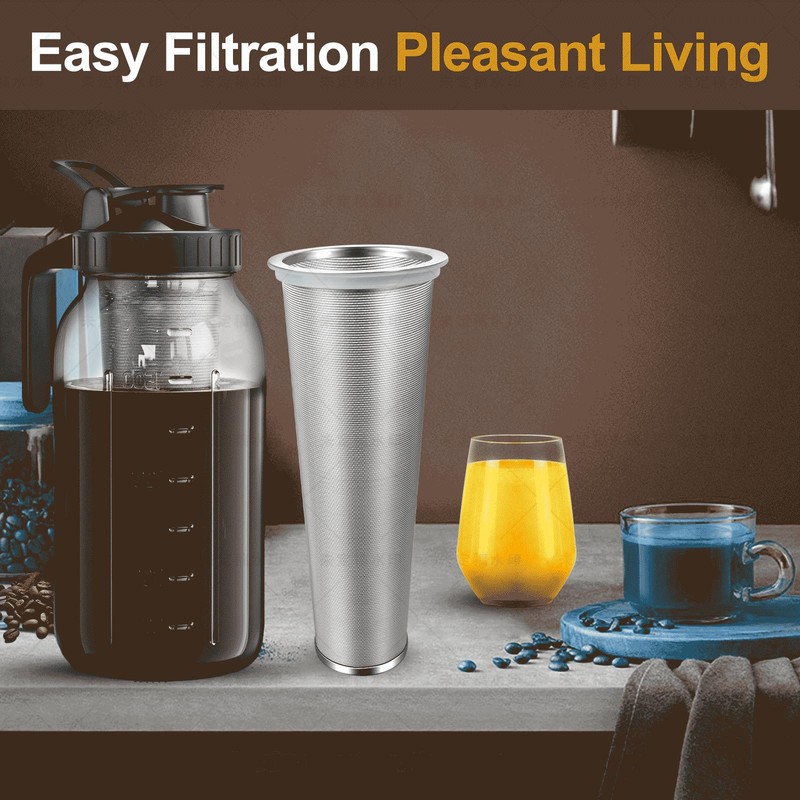 2 PCS Cold Brew Coffee Filter, 304 Stainless Steel Food