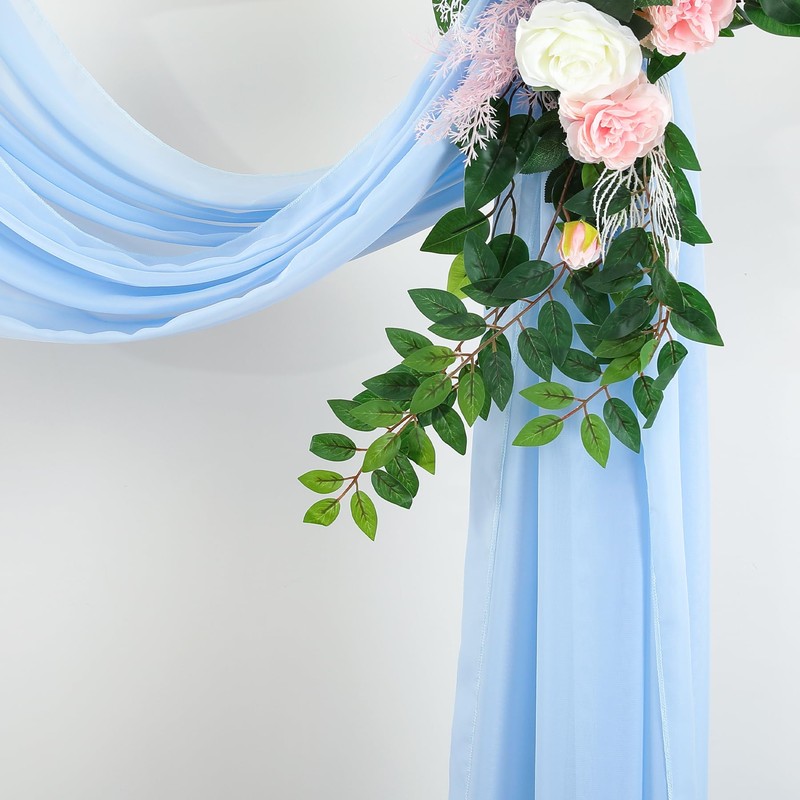 PARTISKY Wedding Arch Draping Fabric, 1 Panel 18FT Baby Blue