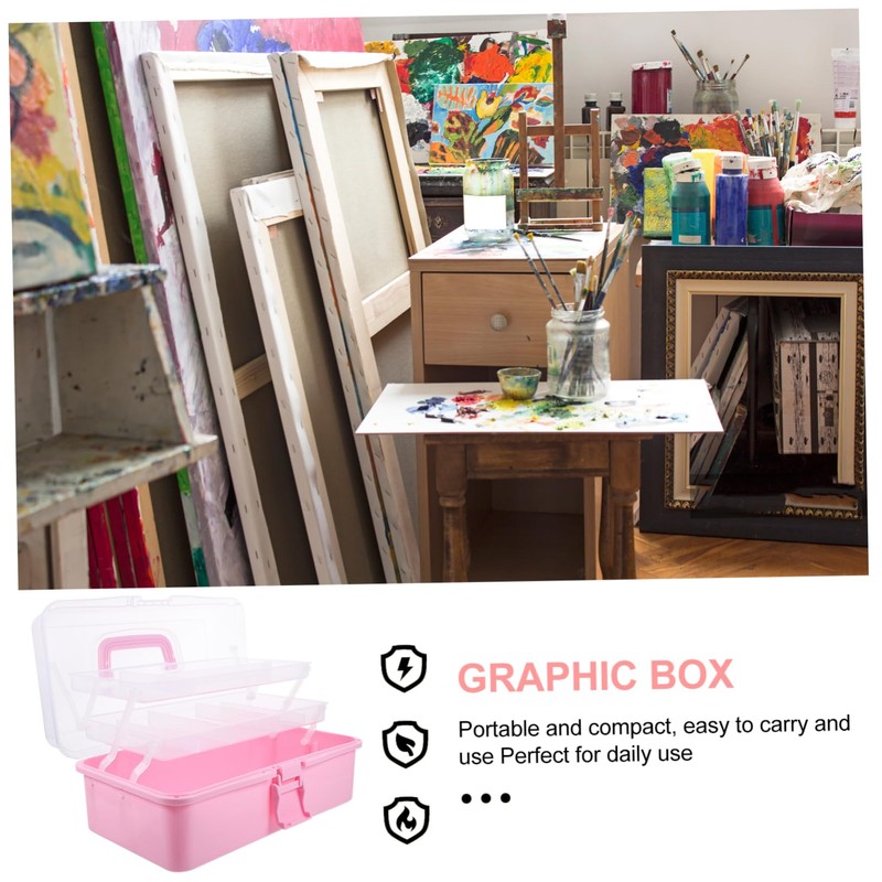 DOITOOL Portable Three Tool Box Multi-Functional Storage Organizer for Painting