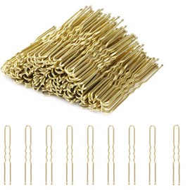 200PCS Updos French Twists, Bobby Pins Hairgrip Hair Grip Hairclip Bulk Hair Accessories (Gold)