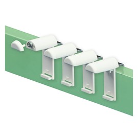 KLEMMFLEX Clamp Holder Short with Metal Bracket for Klemmfix Roller Blind, Double Roller Blind, Duo Roller Blind, No Drilling for Clamping and Gluing, Pack of 4, as Accessory for Hanging, Attaches to