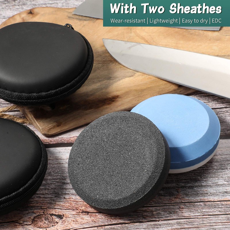 4 Axe Sharpener Tools with Sheath, Multipurpose Axe Sharpener Stone