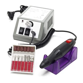 Wiltec Professional Nail Cutter Set, 20,000 rpm, Electric Rodent Cutter for Pedicure, Manicure, Nail Art, Nail Cosmetics, 6 Bits and 6 Attachments, Nail Grinder