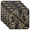 PATIKIL 4pcs Coasters, PCB Coasters Circuit Board Coasters FR-4 Drink