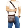 ZZNICK Genuine Leather Messenger Bag, Sling Bag Crossbody Shoulder Bags