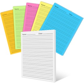 Marspark 300 Sheets Colored Raised Lined Paper for Handwriting Practice 11 x 8.5 Inches Single Sided Printing 6 Colors Wide Ruled Kindergarten Writing Paper for Letter Positioning