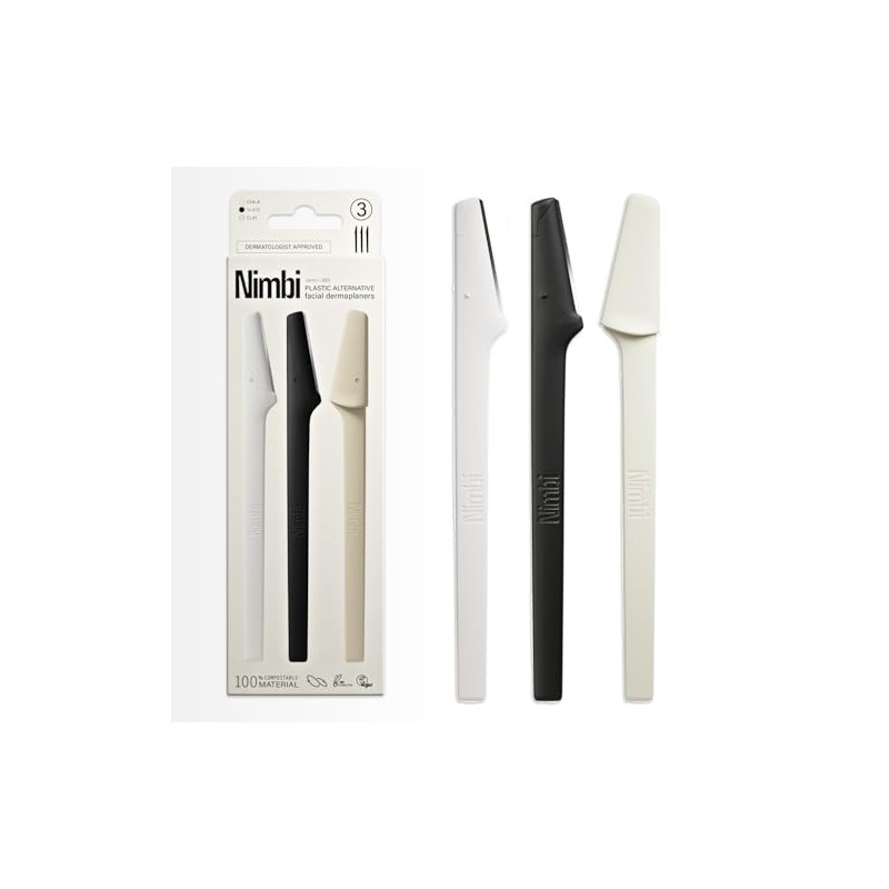 Nimbi Dermaplaner Razor, Precision Eyebrow Shaper, Facial Hair Removal &