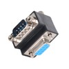 cablecc DB9P Male to Female D-Sub RS232 9Pin 90 Degree