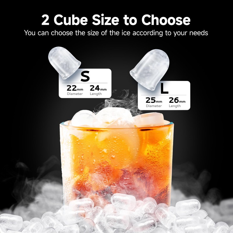 EUHOMY Ice Maker Countertop, 9 Cubes Ready in 6 Mins,