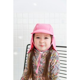 VAENAIT BABY Newborn-7T Toddler Infant Kids Unisex Boys & Girls Sun Protection Sporty Flap Swim hat UPF 50+ UV Flap Cap, I-pink, 4-7 Years