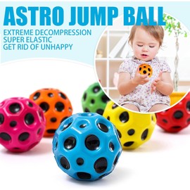 Astro Jump Ball, 3PCS Moon Balls - High Bouncing Rubber Ball |Jumps Rubber Space Ball | A Banging Sound Make Mini Bouncing Ball Toy for Kids Party