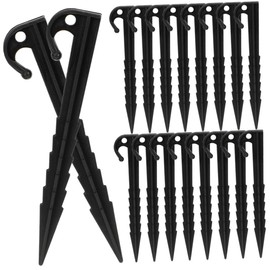 KOMBIUDA 50pcs Heavy Duty Camping Stakes Outdoor Tent Pegs Ends for Wind Resistance for Grounds Tent Fixation Accessories