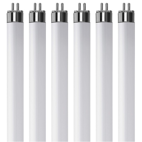 (Pack Of 6) F8T5/D - T5 Fluorescent 6500K Daylight - 8 Watt - 12" Super Long Life Light Bulbs