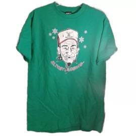 Hybrid Tees Men's M Christmas Tee Shirt All I Want For Christmas Green