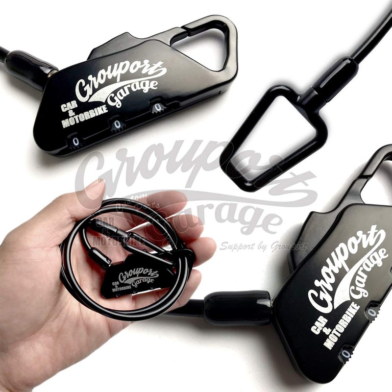 Grouportgarage Helmet Lock, Metal Lock, Φ0.2 x 19.7 inches (4